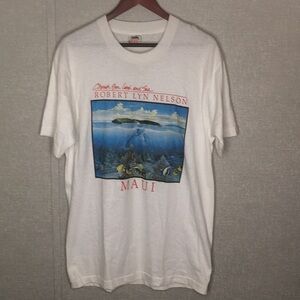 Vintage Single Stitch Robert Lyn Nelson Maui “Cherish Our Land and Sea T…